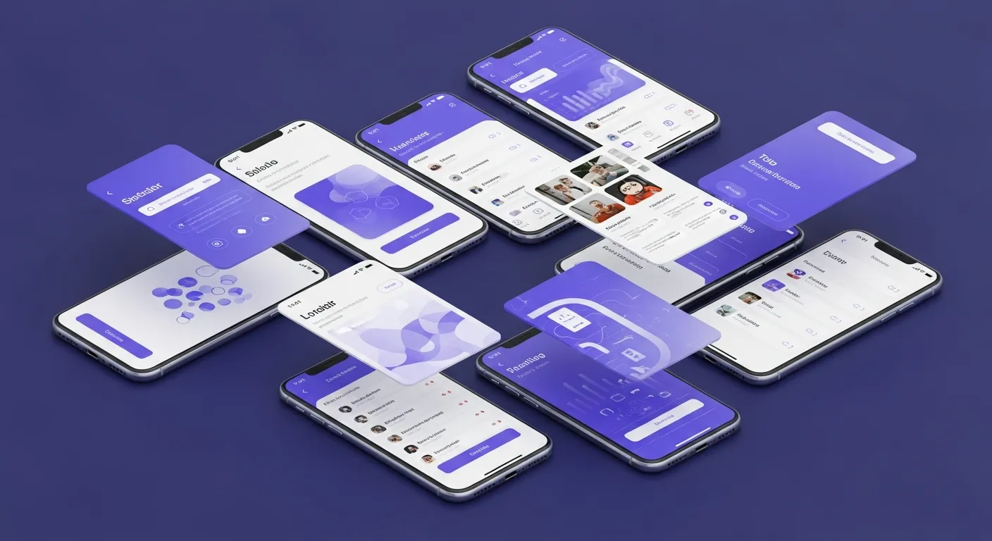Mobile app design preview
